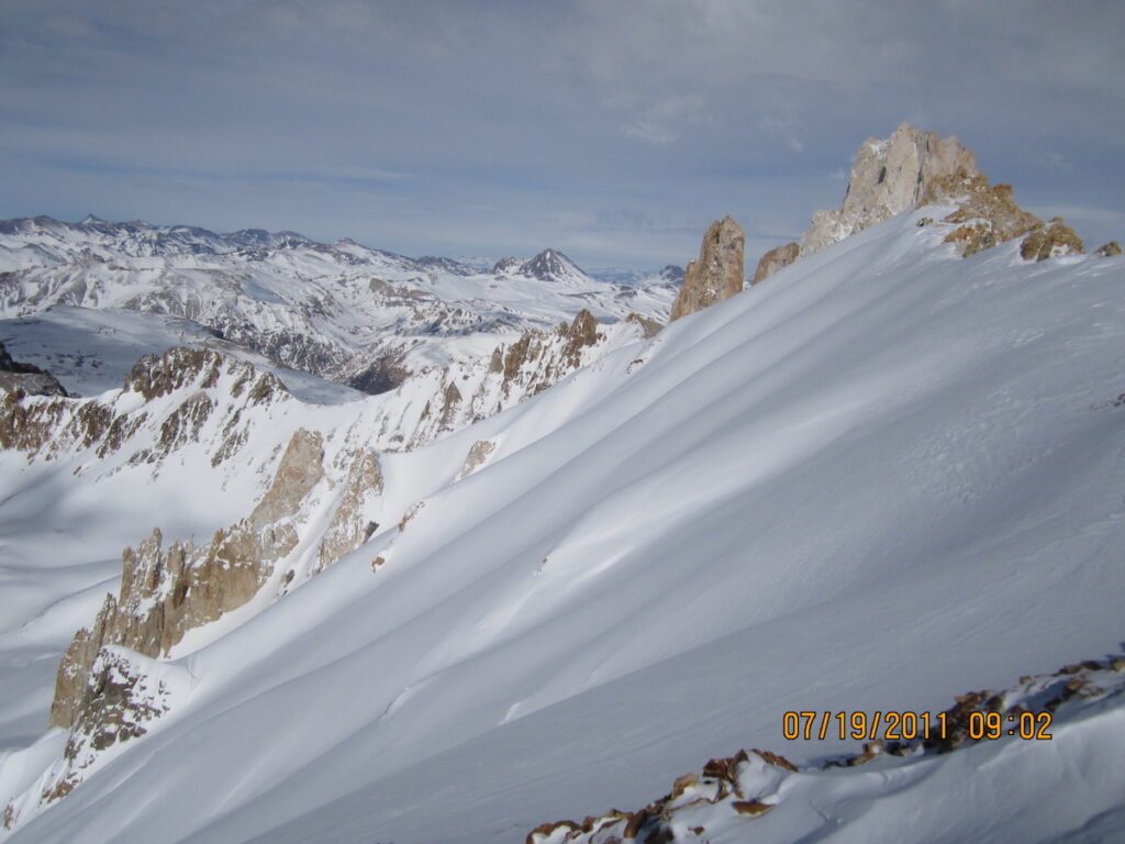 About ready to get my last run while snowboarding in Argentiina