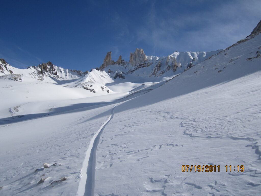 My last run snowboarding in Argentiina