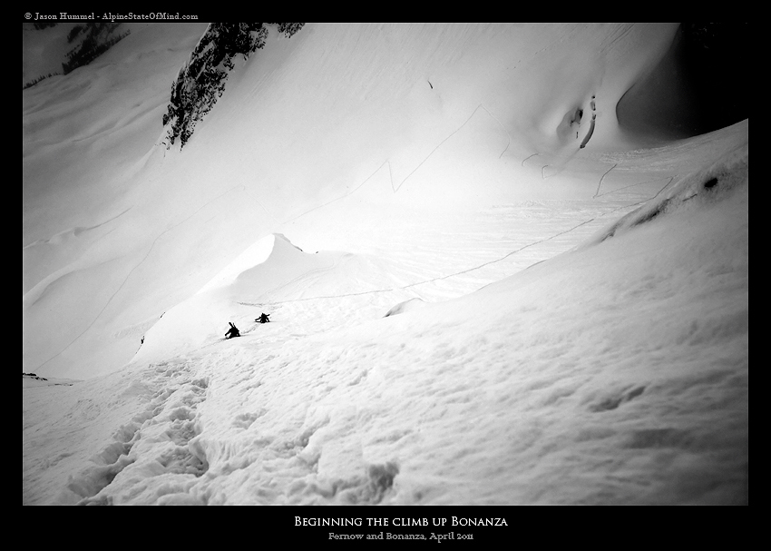 Climbing up the Mary Green Glacier on Bonanza Peak near Holden Village