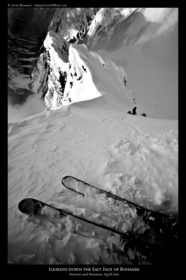 Looking down from the summit of Bonanza Peak near Holden Village