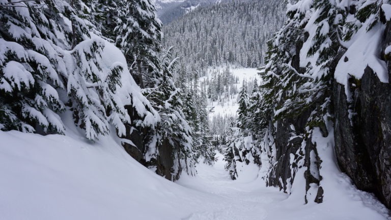 Our exit run via Lane Peak Col