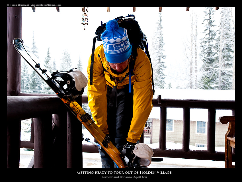 Getting ready to do some ski touring outside of Holden Village in Washington State