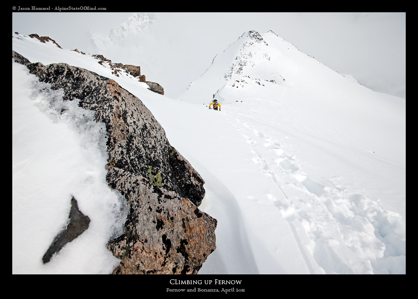 Climbing up the ridge on to Mount Fernow near Holden Village