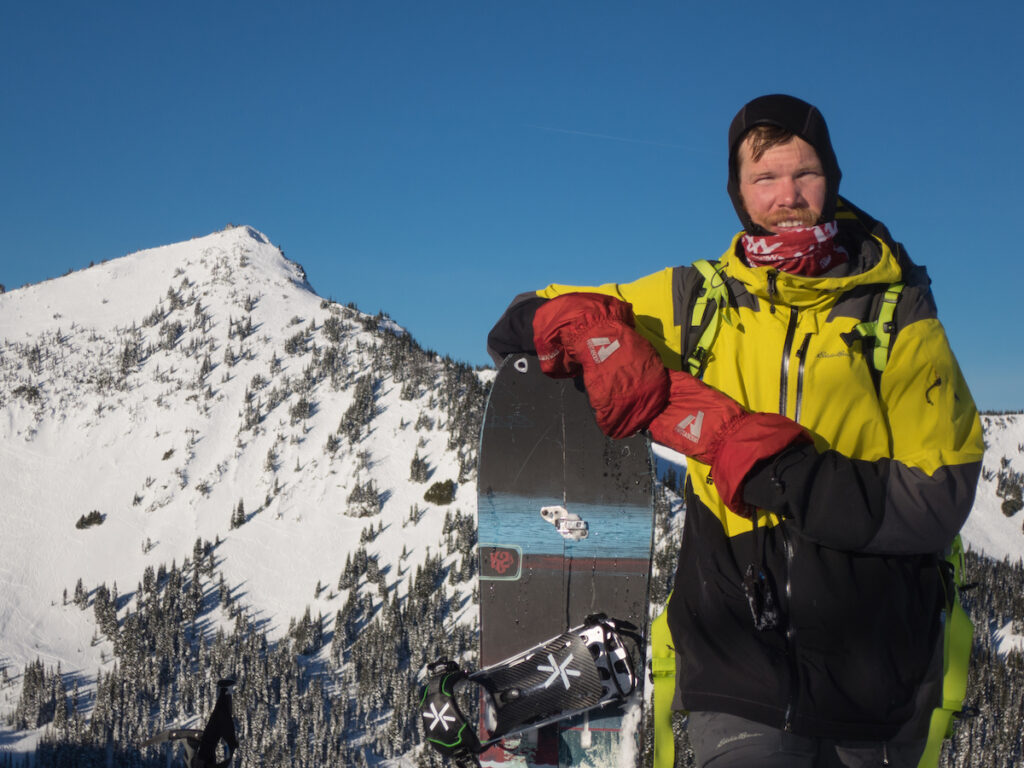 Enjoying some sunshine on top of Dogleg Peak in Silver Basin which is a part of the Crystal Mountain ski resort Southback