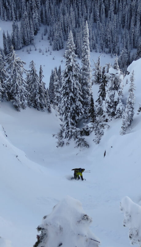 Snowboarding Dogleg Peak in the Crystal Mountain Backcountry