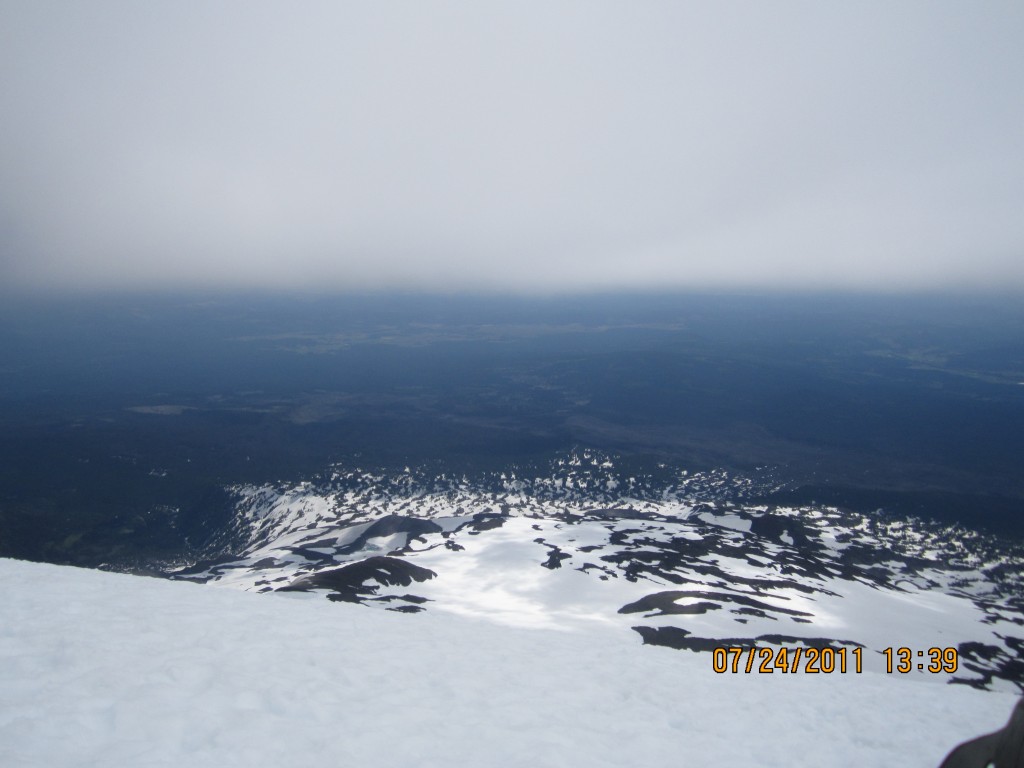 Climbing up the South Route of Mount Adams