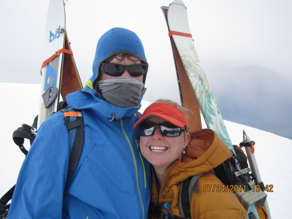 Standing on the summit of Mount Adams