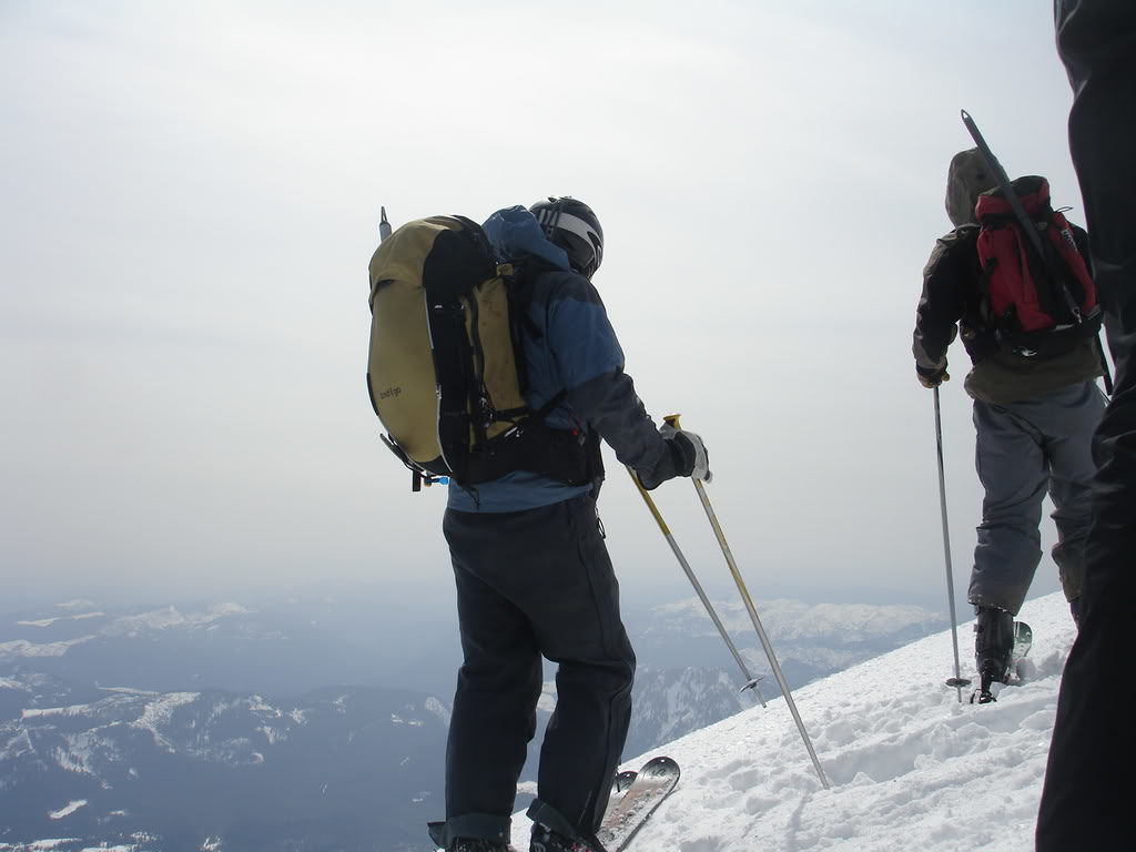 Preparing for a ski descent of Mont Saint Helens