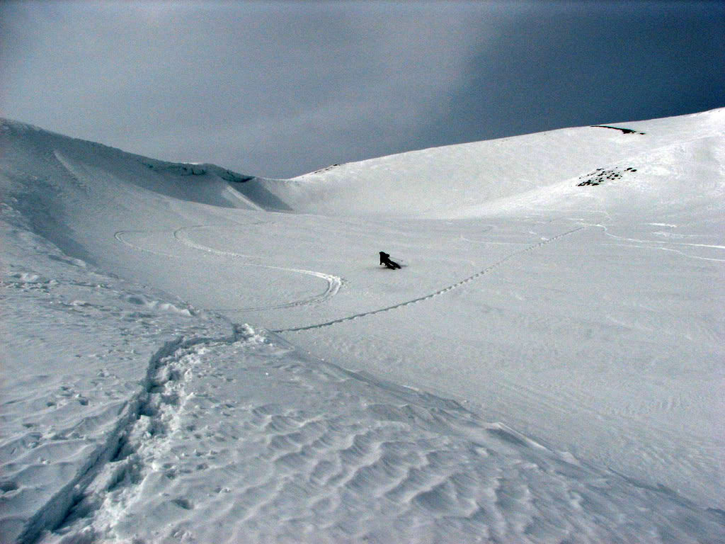 Making our way back to our ascent route