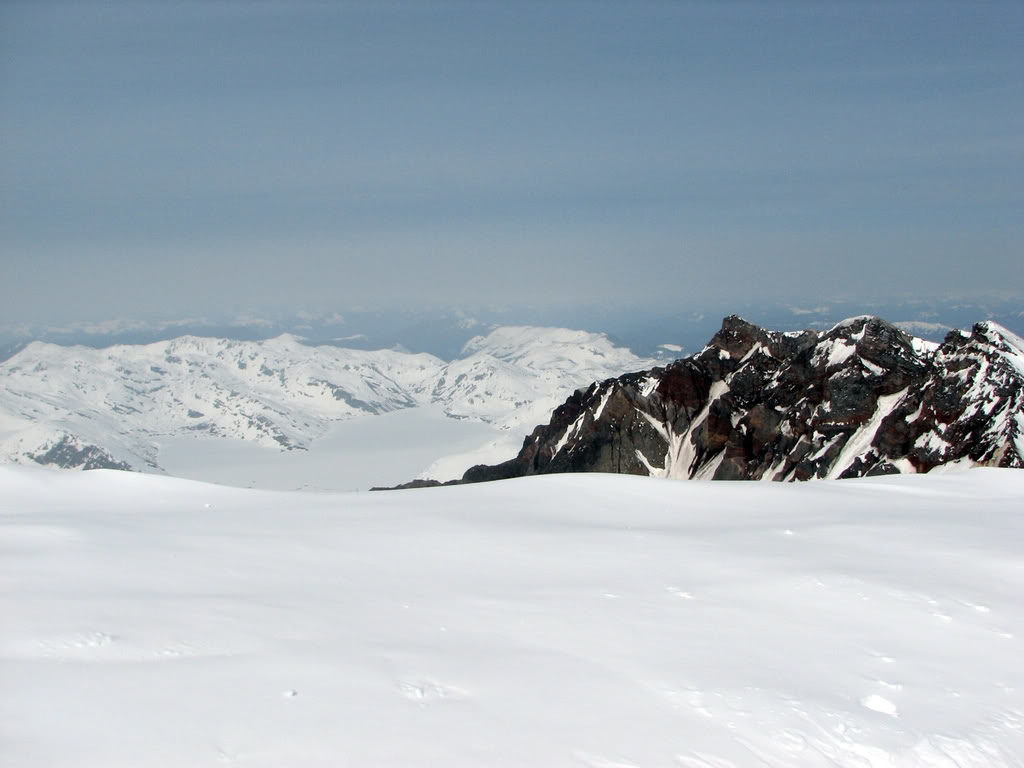Looking towards Spirit Lake from the summit of Mount Saint Helens
