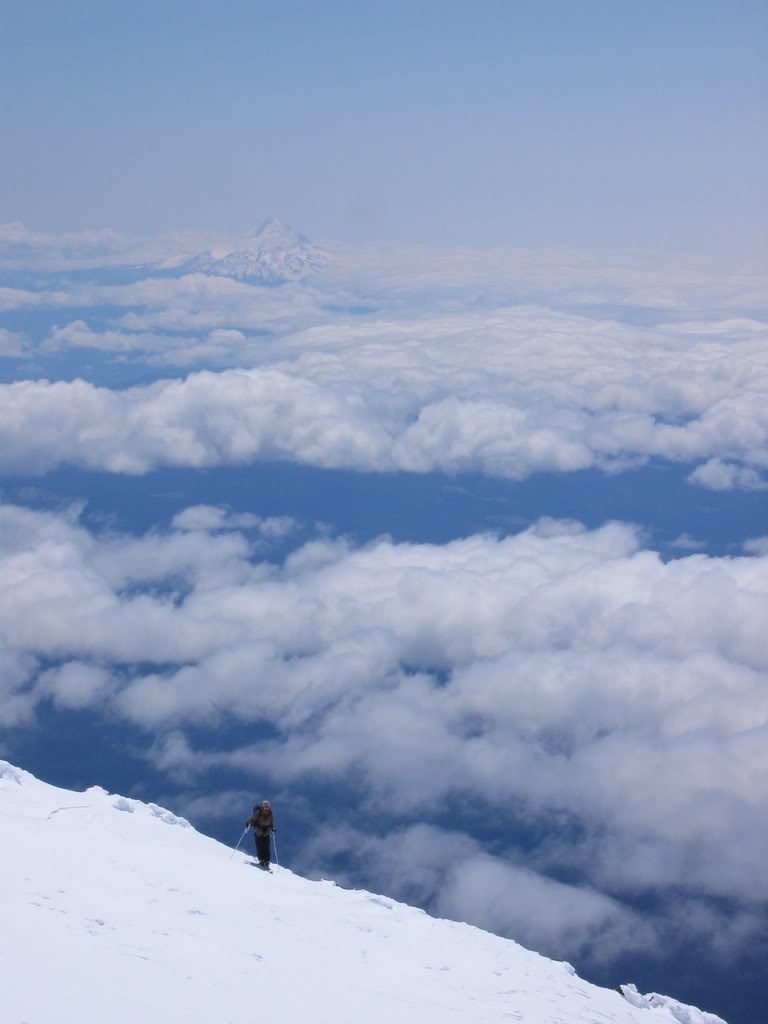 On the summit of Pikers Peak and searching for the Southwest Chutes