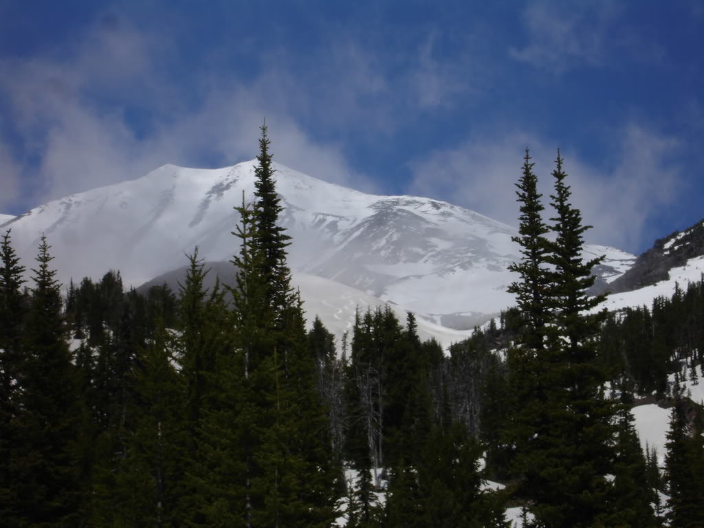 One final look back at Mount Adams and the Southwest Chutes