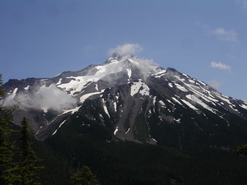 Looking at Mount Jefferson from the Whitewater Trailhead