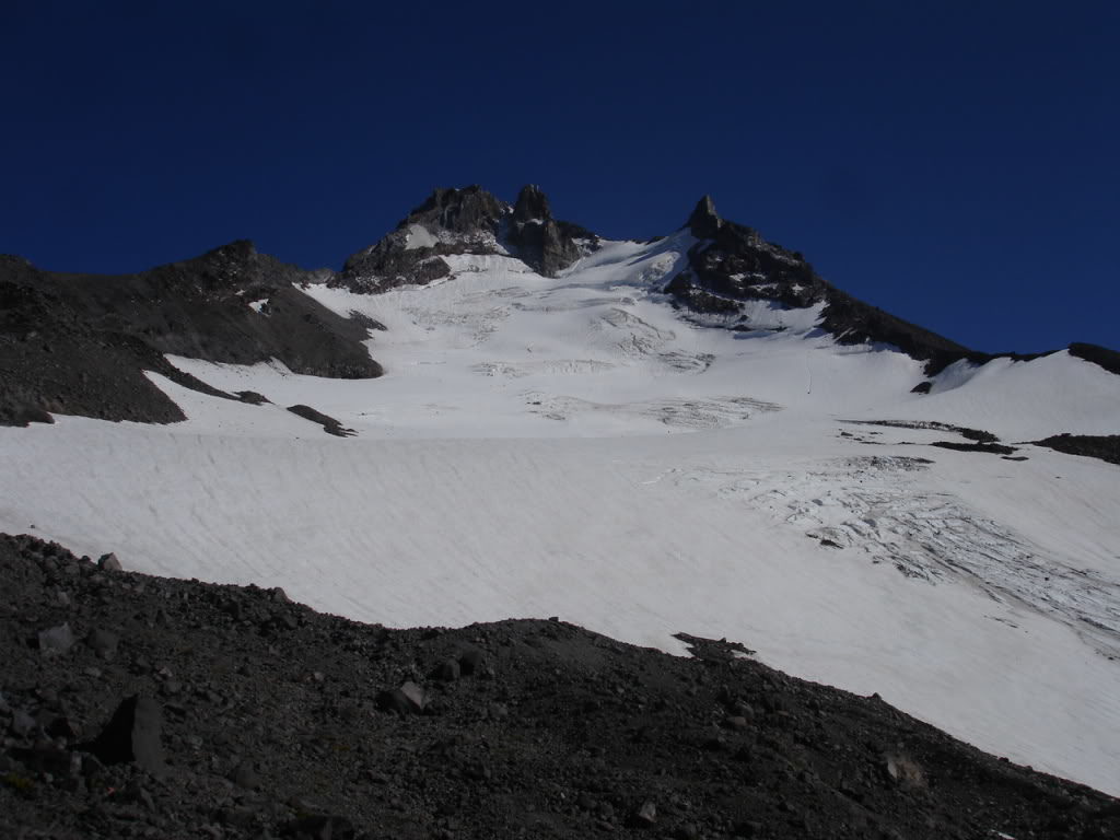 Looking up at the Jefferson Park Glacier