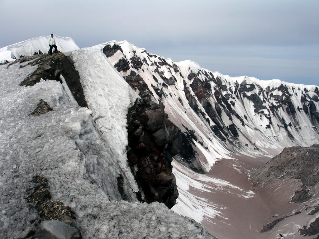 Standing on the Crater Rim of Mount Saint Helens