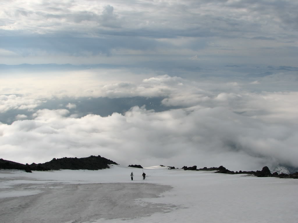 Hiking above the clouds to the Crater Rim of Mount Saint Helens