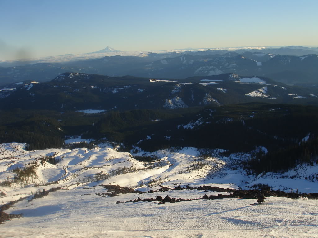 The lower section of our route before heading towards Marble Mountain Sno-park