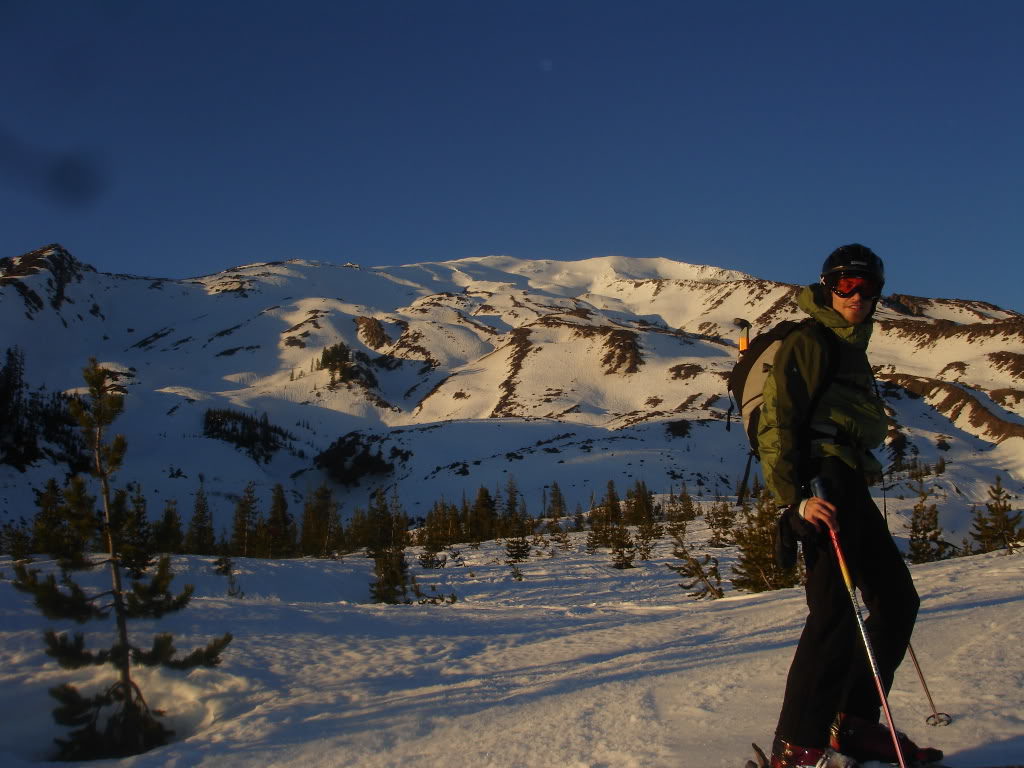 One last look up Mount Saint Helens and the Worm Flows Route before heading to Marble Mountain Sno-park