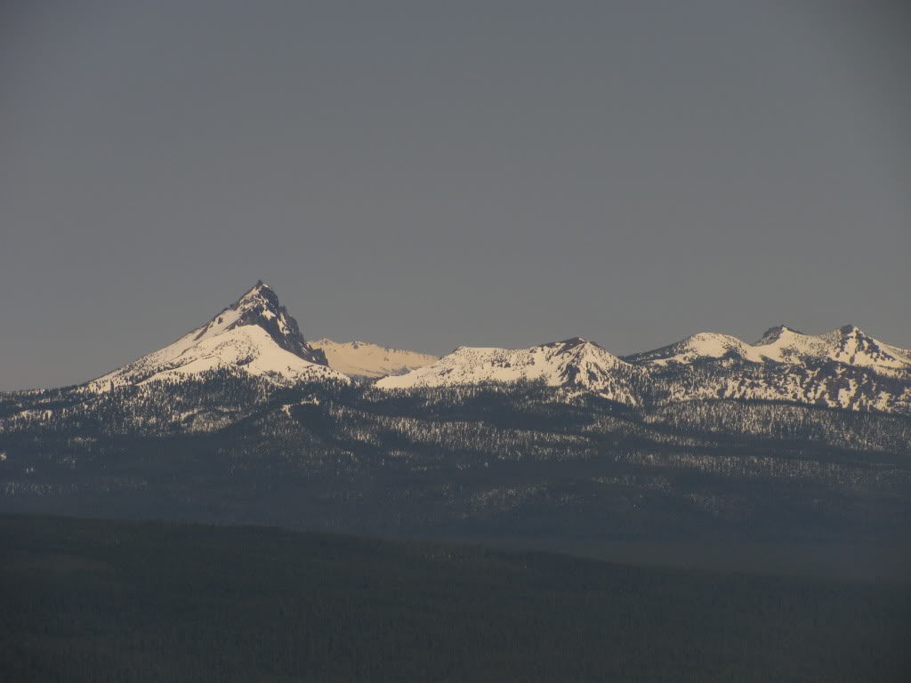 A closer look at Mount Theilsen from the summit of Mount Scott