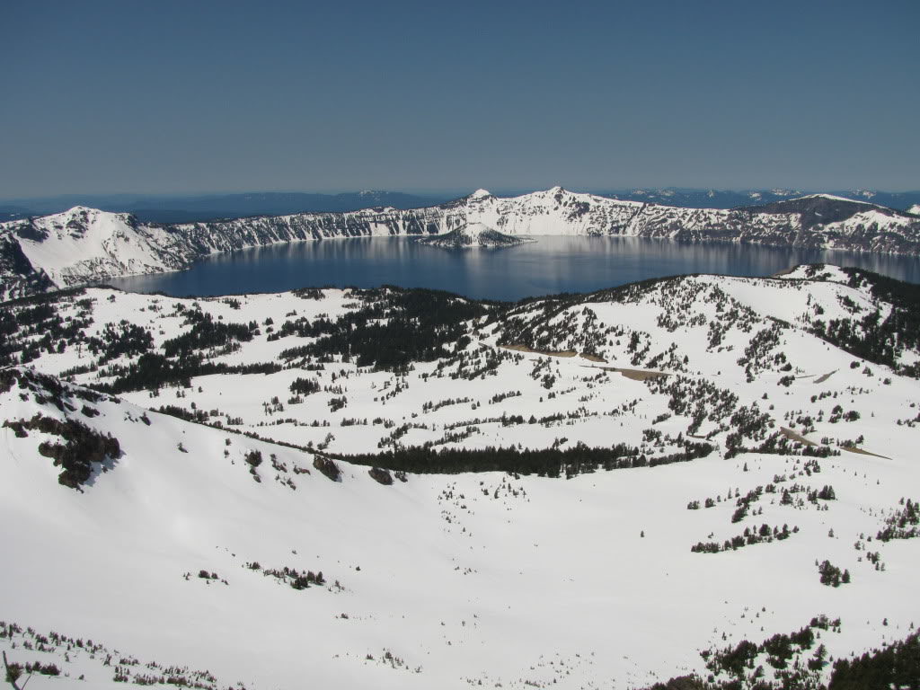 Looking west at Crater Lake from the summit of Mount Scott