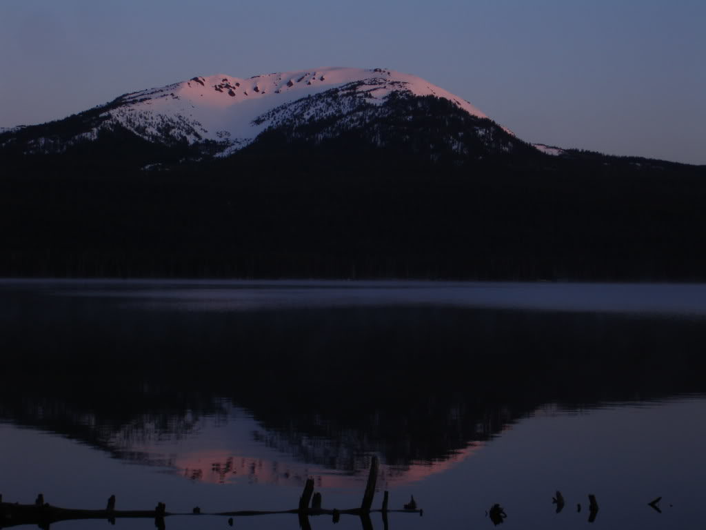 Sunrise over Mount Bailey from Diamond Peak Parking Lot