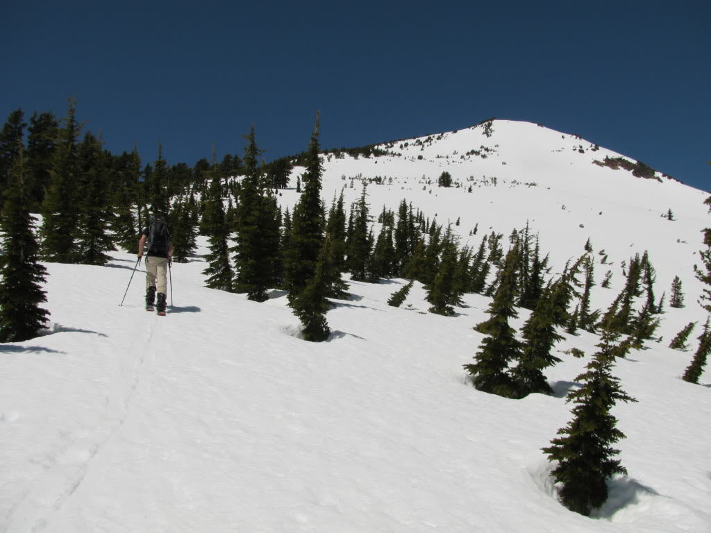 Making our way up the East Ridge of Mount Scott