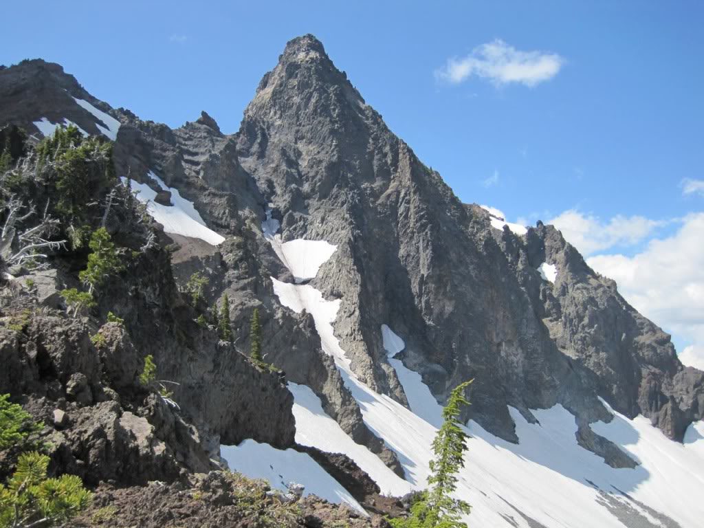 Looking up at the summit of Mount Washington from the south slopes