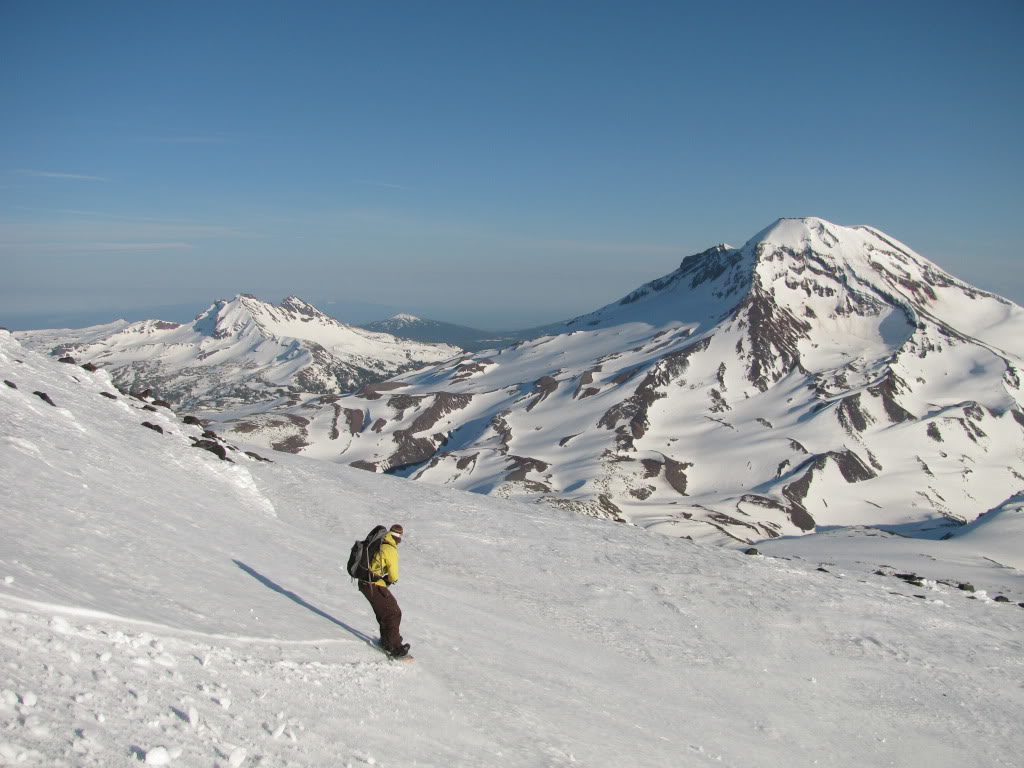 Snowboarding in Three Sisters Wilderness