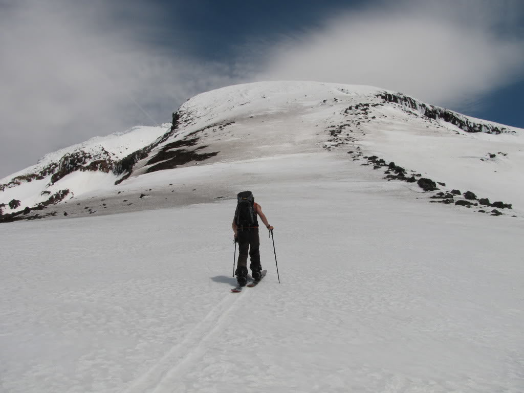 Heading up the west ridge on the South Sister