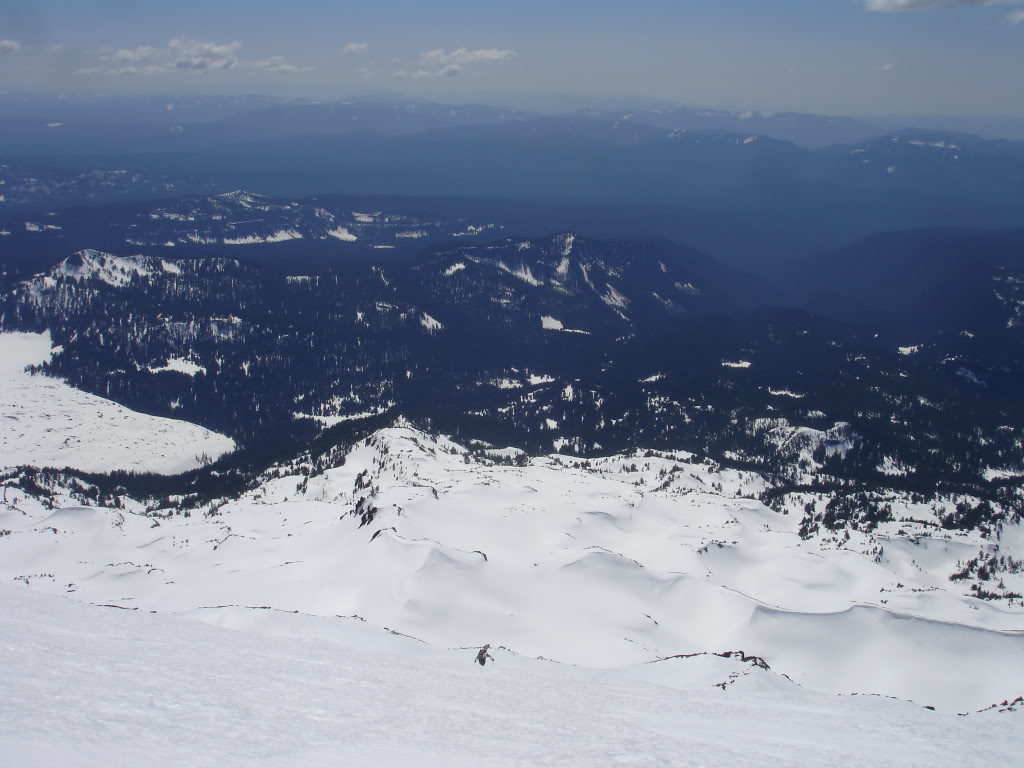 Climbing up the west face of the South Sister