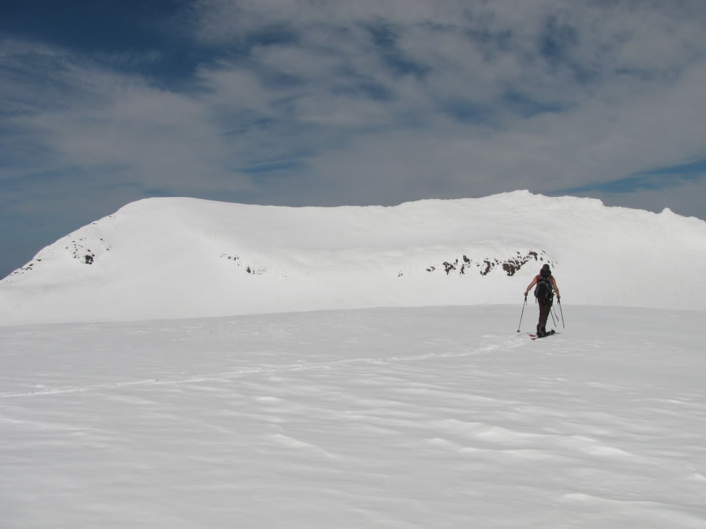 Looking across the summit crater on the South Sister in Three Sisters Wilderness