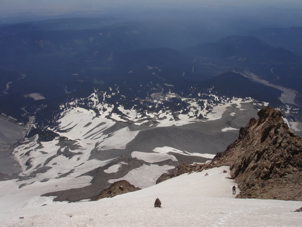 Climbing the last bit of the Wy'East Route on Mount Hood