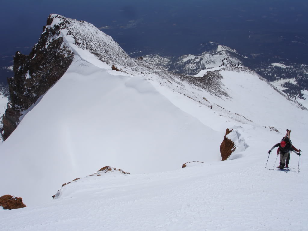 Making our first steps up Misery Hill after climbing up the Avalanche Gulch