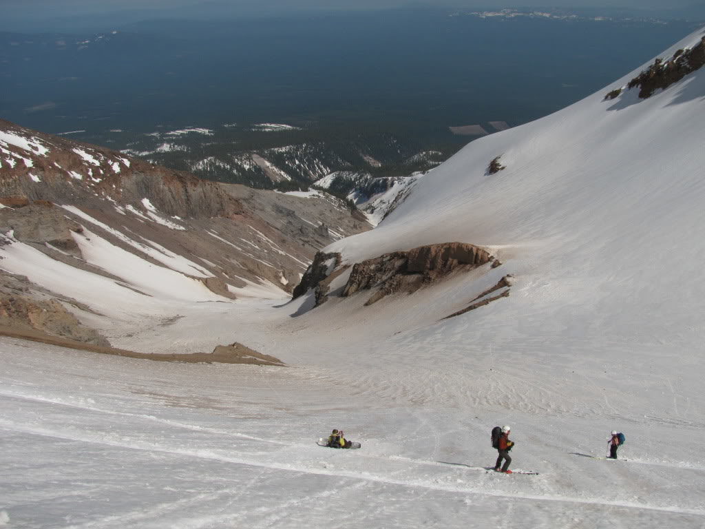 Arriving at the Mud Creek Glacier and preparing to climb over to  Sargents Ridge