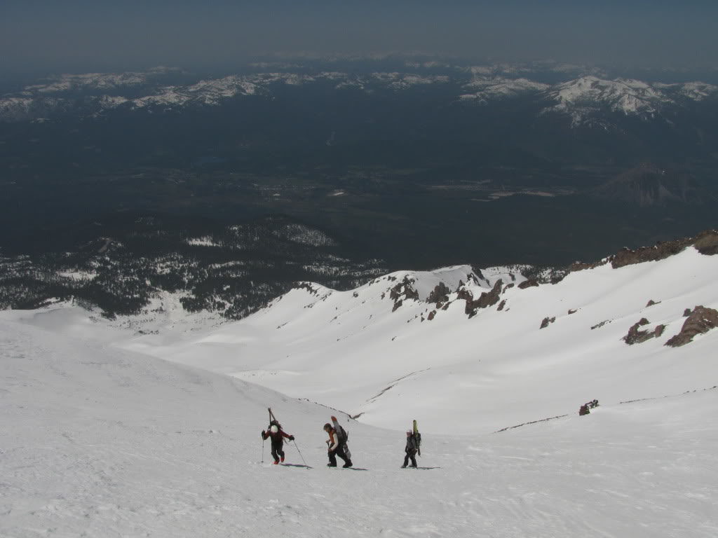 Switching to crampons as we make our way towards Misery Hill