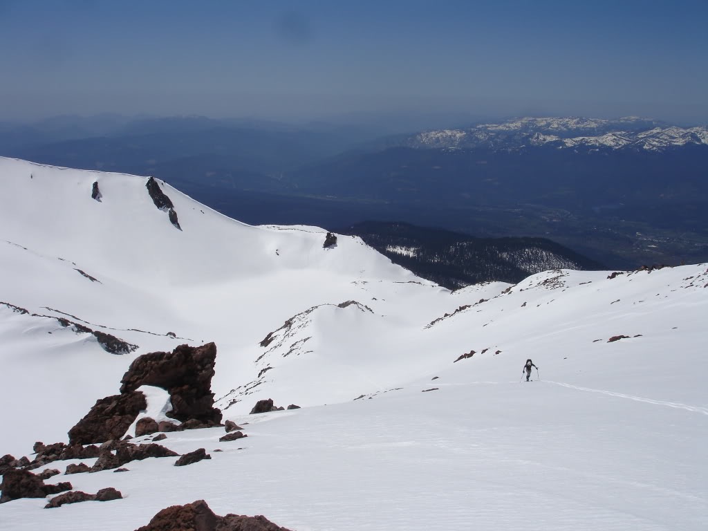 Amar skinning with the hidden valley below