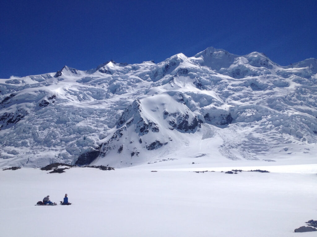 Ski touring in New Zealand while doing an 18 day ski traverse of the Symphony on Skis from Mount Cook National Park to Westland