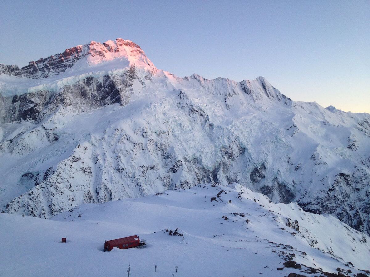 Ski Touring in New Zealand while staying at the Muller Hut for 4 days