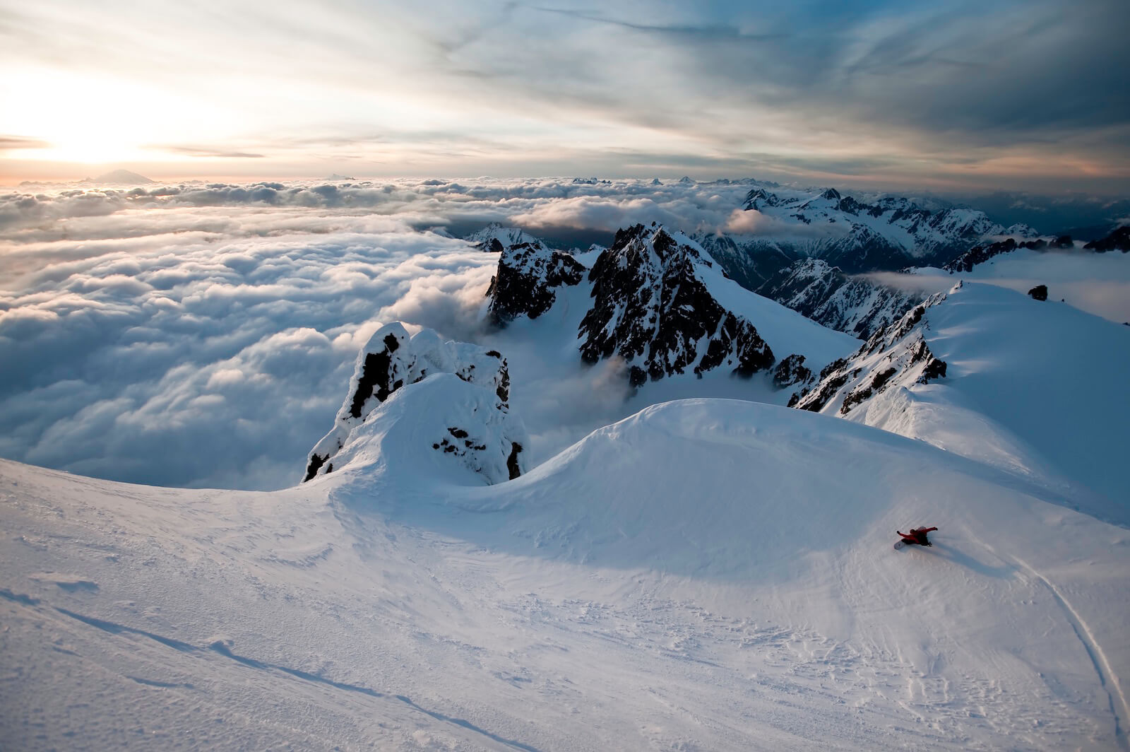 Doing a ski tour off of Highway 20 near Cascade Pass in the North Cascades of Washington State