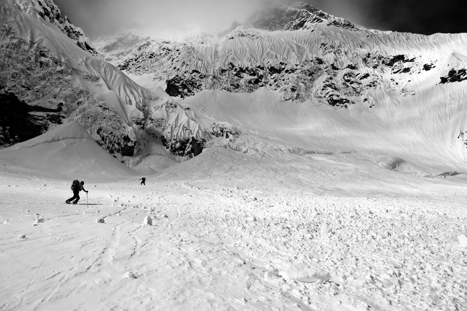 Climbing up Good Mountain while Ski Touring off of highway 20 in the backcountry of the North Cascades in Washington State