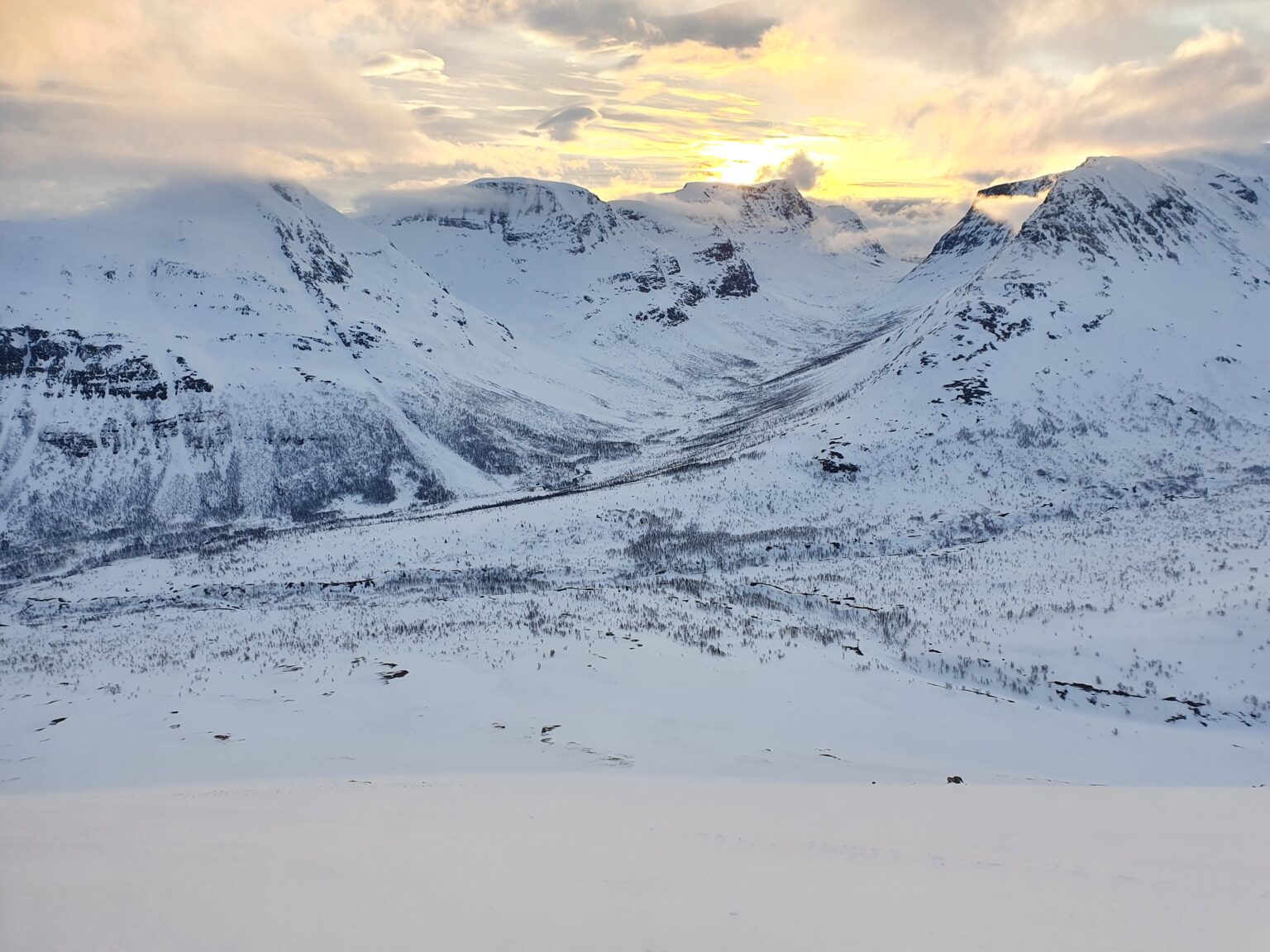 Sunrise over the Vassdalen Valley