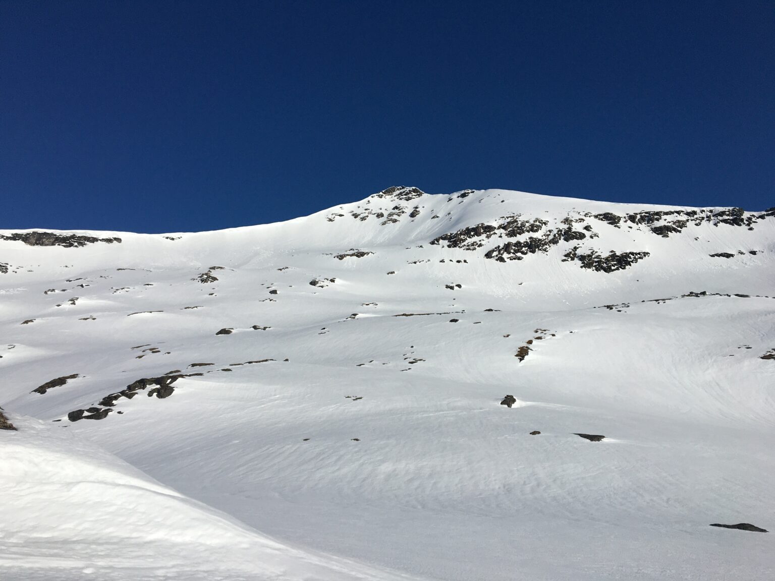 Looking up at Blåbærfjellet and its south face