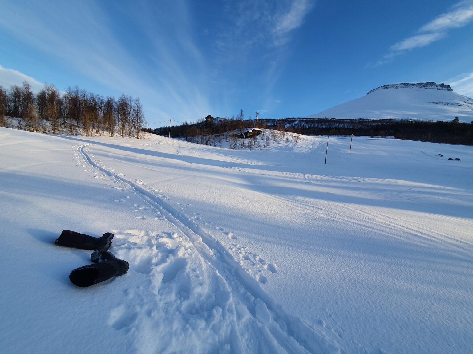 Heading back from ski touring