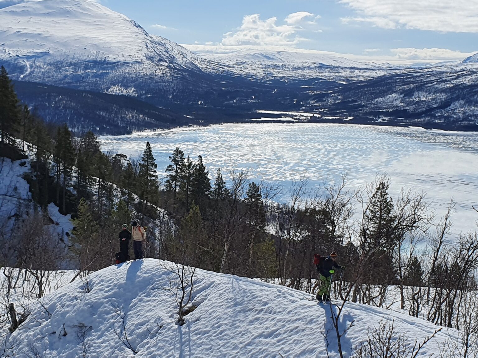 enjoying the view of Rostavatn while checking out the ski touring terrain South of Tamokdalen