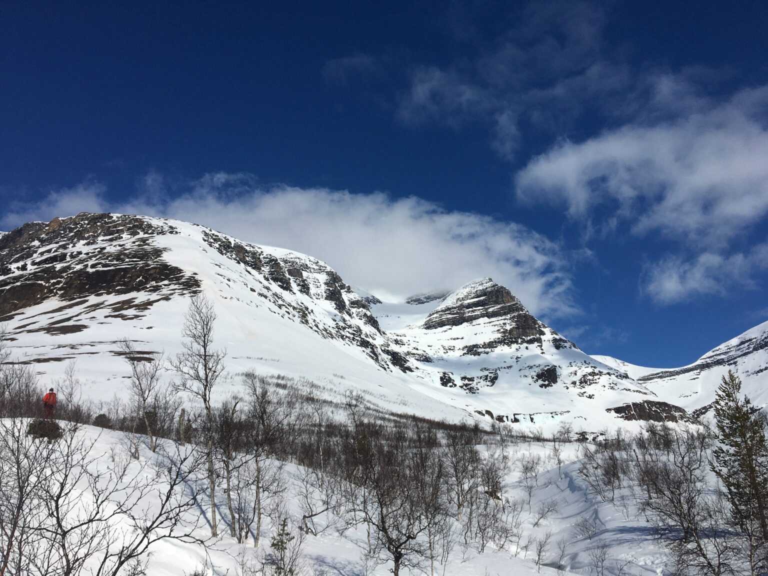 Looking at the Southeast facing slopes of Rostafjellet in the Tamokdalen Valley