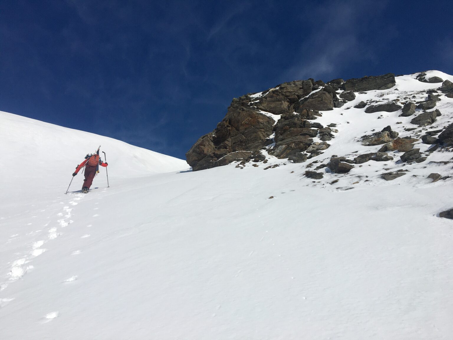 Heading up the last few steps towards the summit