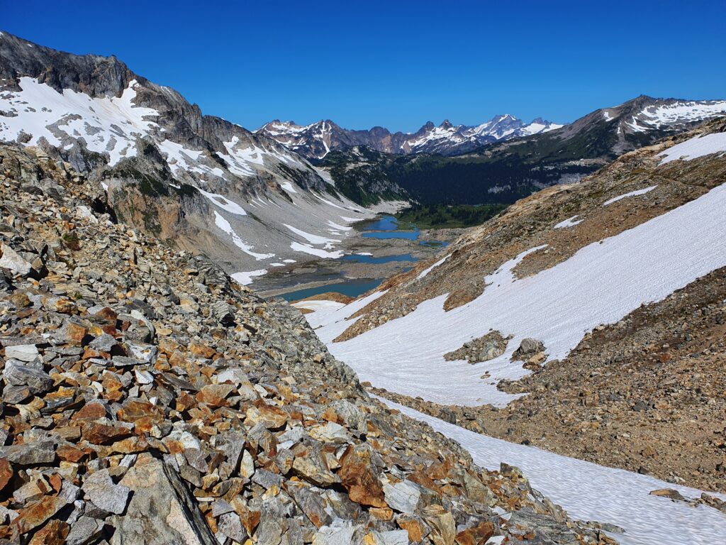 Looking towards Lyman Lake once we arrived at Spider Gap