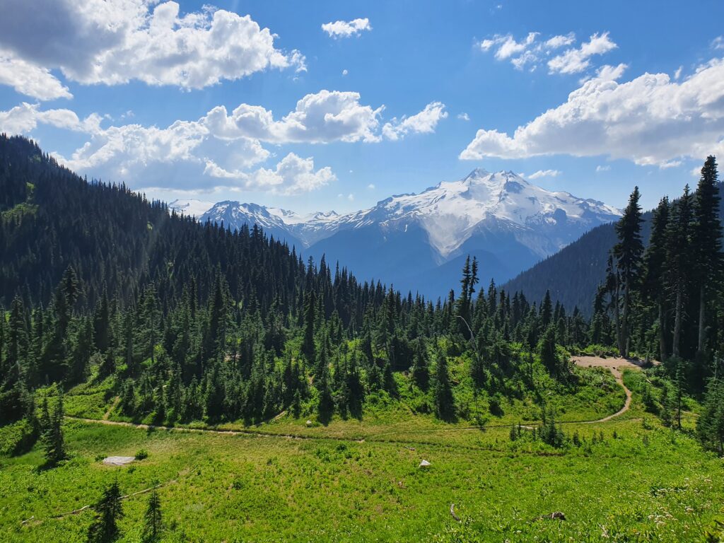 Arriving at High Pass and Looking towards Glacier Peak