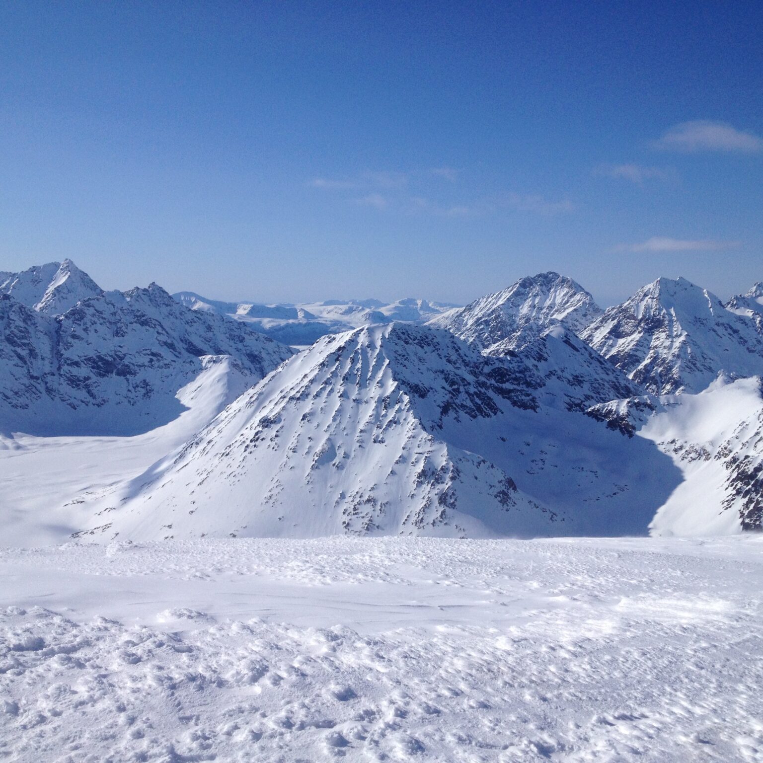 Looking into the Lyngen Alps