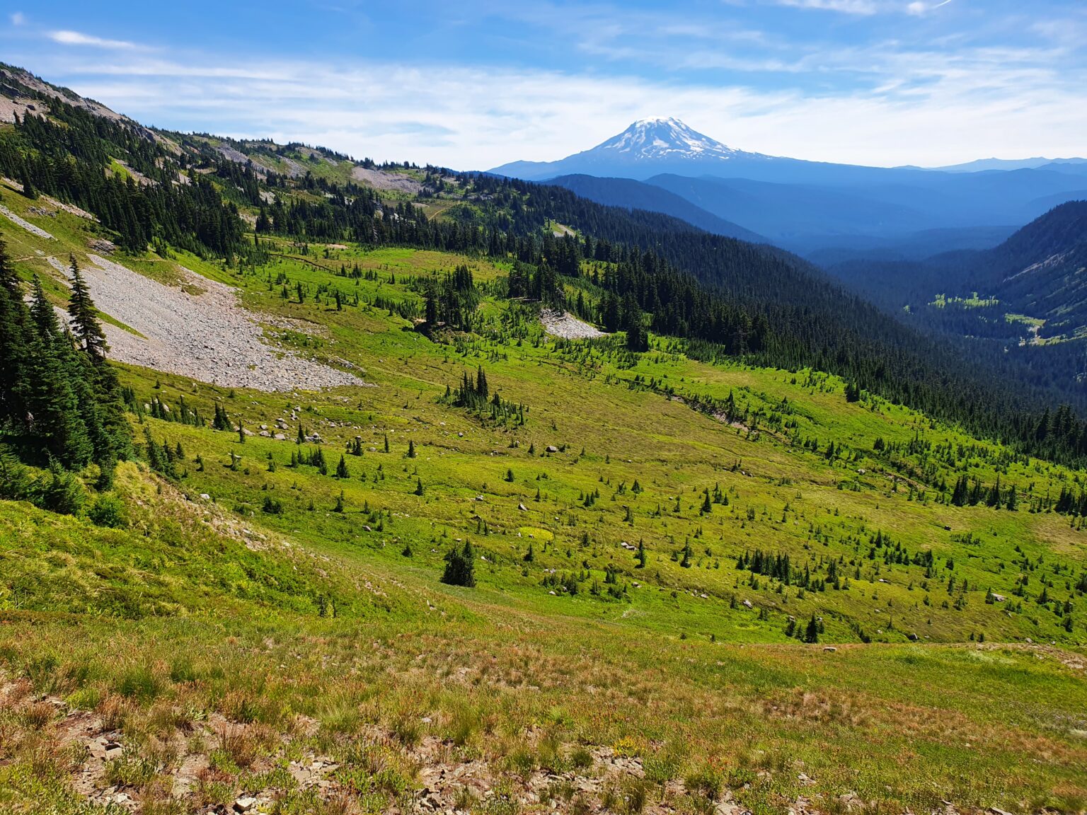 Looking out towards Mount Adams